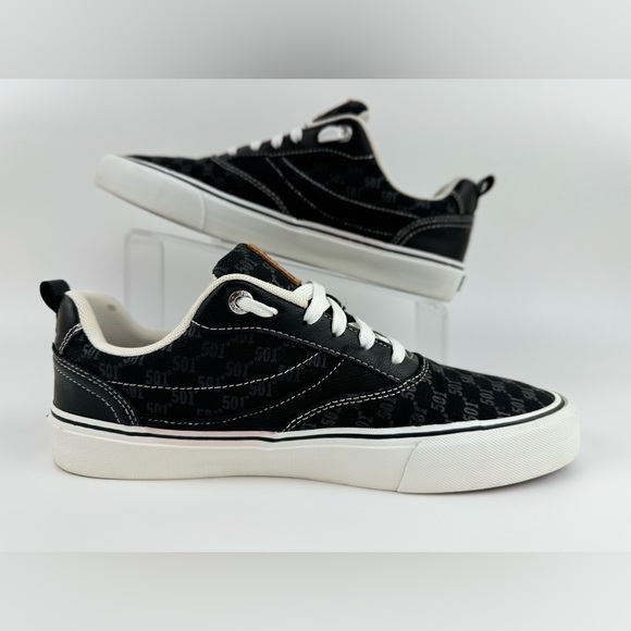 Levi's 501Canvas Sneakers, Black Casual Low, Men's Size US 8.5 - Picture 2 of 13